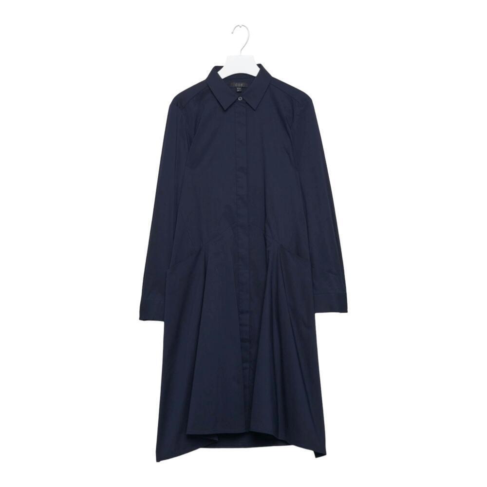 COS Navy Long-Sleeve Midi Shirt Dress - Picture 2 of 9